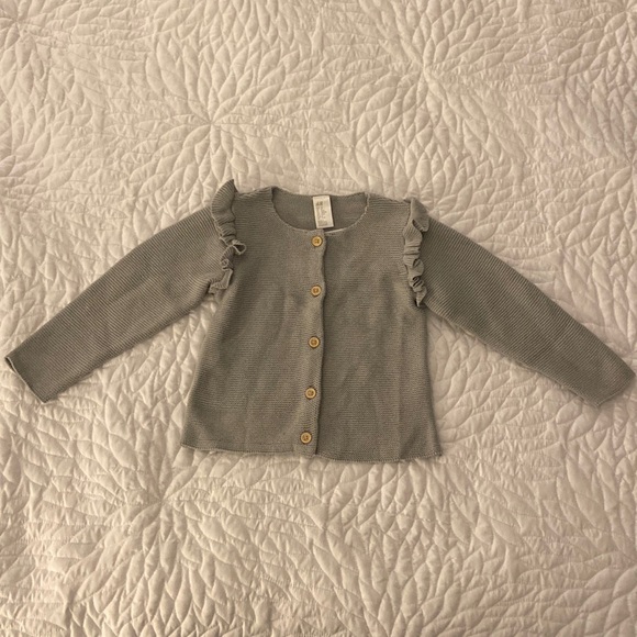 SOLD - NWT - H&M Ruffle-trimmed Cardigan - Picture 1 of 5